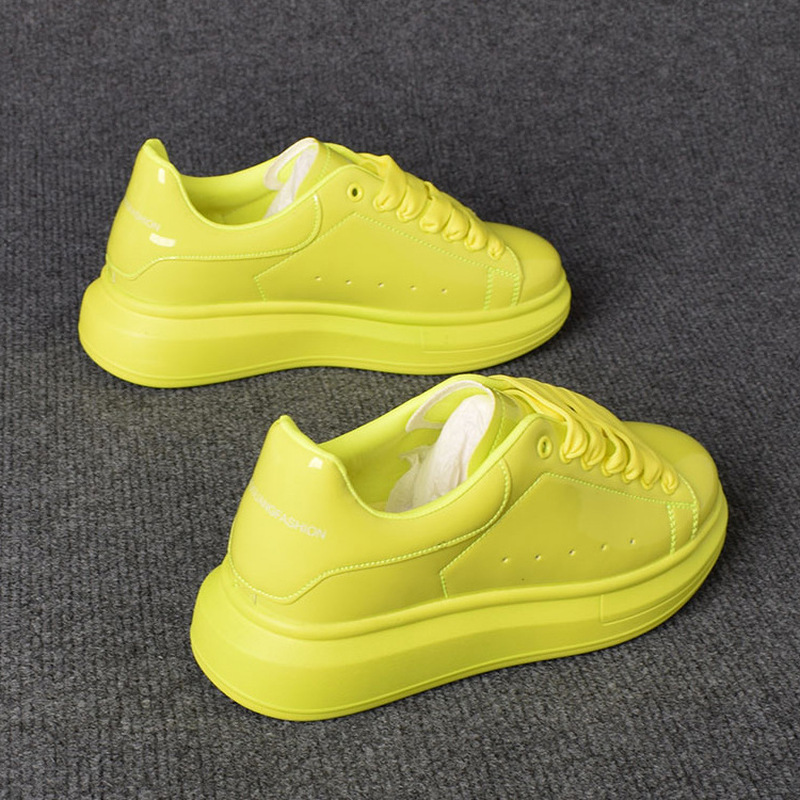 Women Shoes Tennis - Tênis Casuais Brancos Laqueados 2025 para
