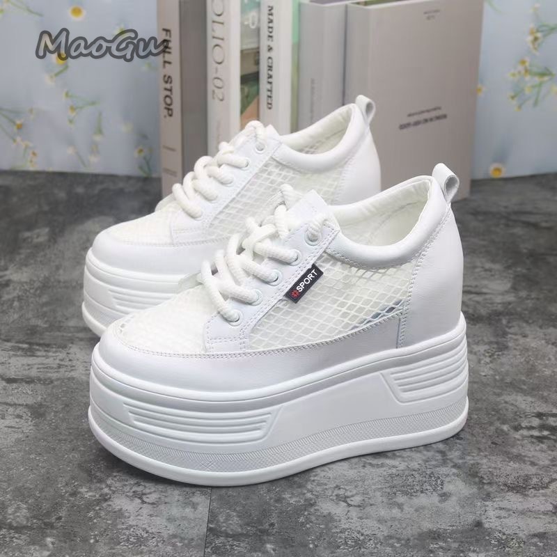 Women Shoes Store - Tênis Feminino Plataforma de Malha Respirável