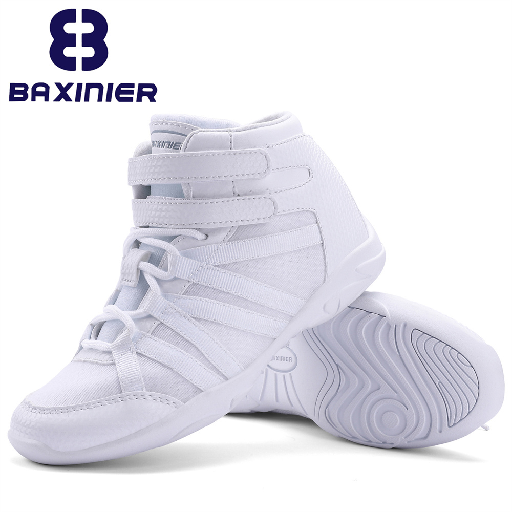 Women'S Shoes Hey Dude - BAXINIER Meninas Branco High Top Cheerleading
