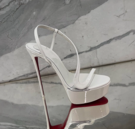 Metallic Heel Sandal - Sandálias de Salto Agulha Plataforma em