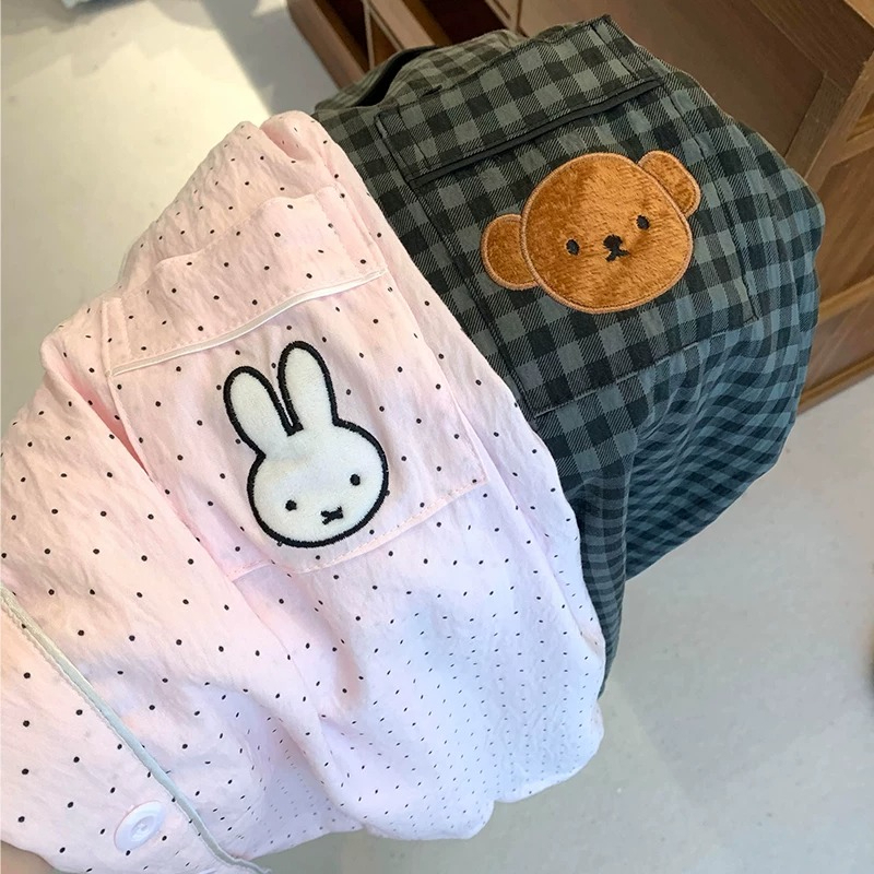 Women Shoes Xxl - Pijamas Kawaii Miffy Anime com Bolinhas
