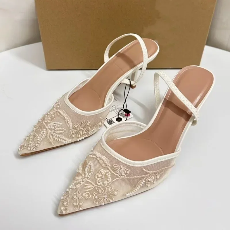Women Shoes Zara - Marca designer branco feminino bombas de