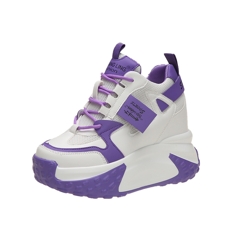 Women Shoes Store - Tênis Feminino Plataforma Alta 9.5CM Outono