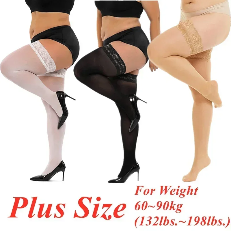 Women Shoes Xxl - Meias Longas Acima do Joelho Antiderrapantes