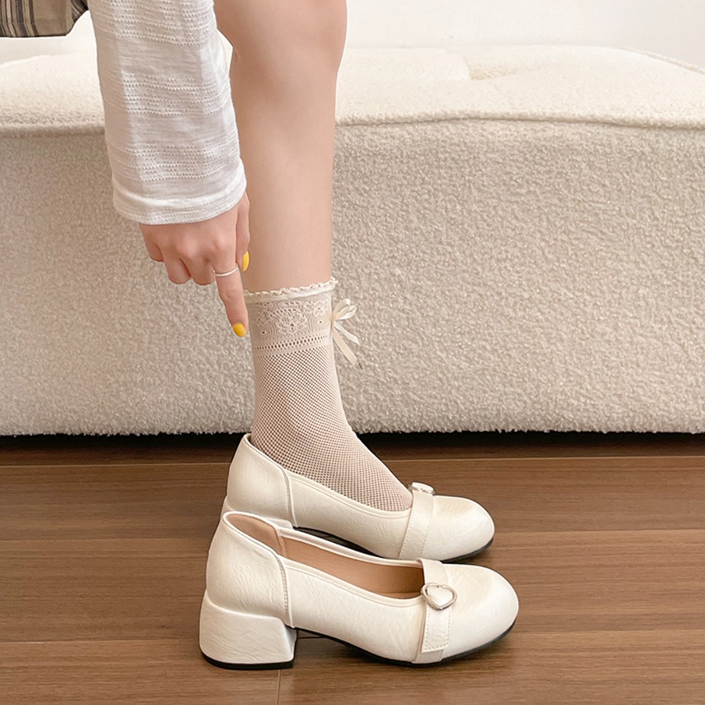 Women Shoes Mk - Sapatos Femininos de Salto Grosso Estilo