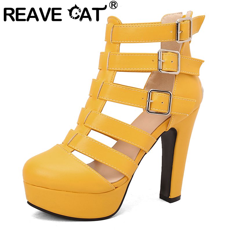 REAVE CAT Sandálias Femininas  - Women Shoes Zipper avaliação e preço