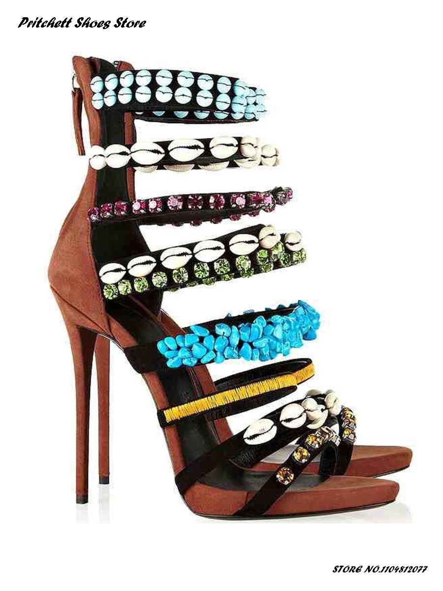 Sandálias femininas modernas d - Women Shoes Zipper avaliação e preço