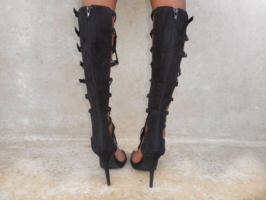 2026 preto cortar sandálias co - Women Shoes Zipper avaliação e preço