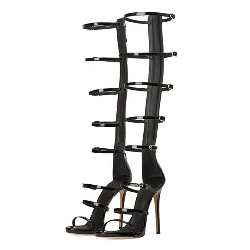 Botas Femininas de Verão Novas - Metallic Heel Sandal avaliação e preço