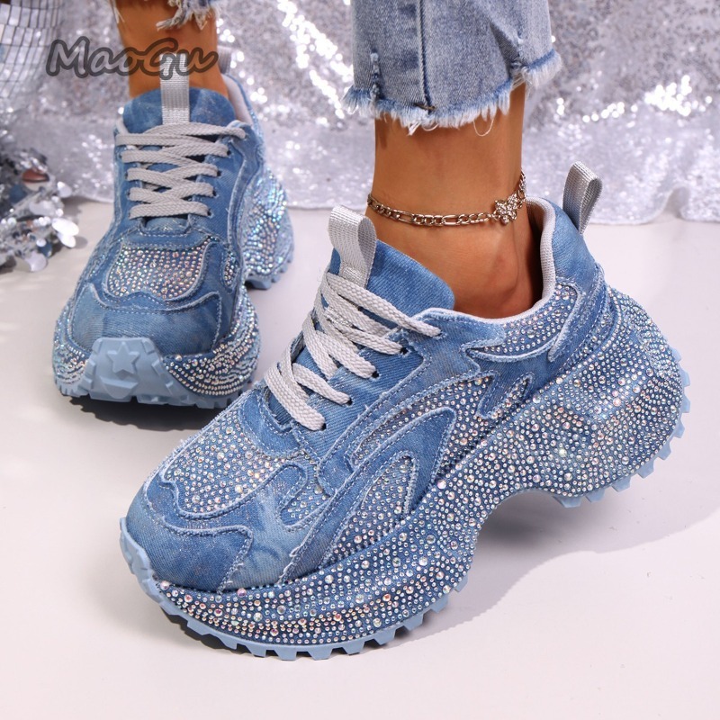 Moda strass feminino chunky tê - Women Shoes Store avaliação e preço