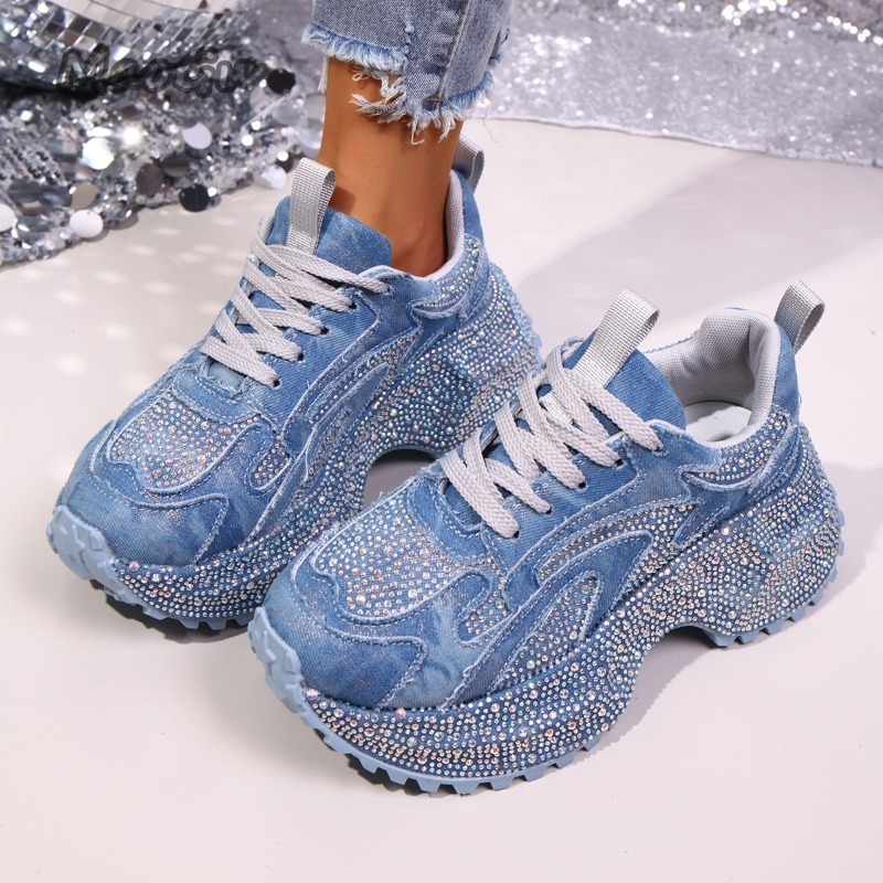 Moda strass feminino chunky tê - Women Shoes Store avaliação e preço